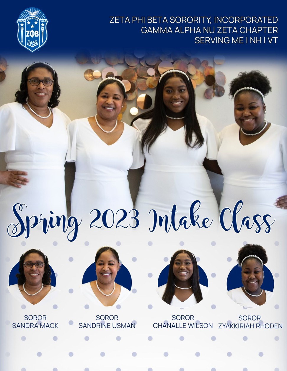 Newest Chapter Members! Gamma Alpha Nu Zeta Chapter inducted 4 new Sorors on April 2, 2023.